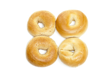 a group of fresh bagels