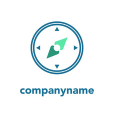Abstract compass symbol. Vector logo design template. Modern concept for travel, tourism, business, search.
