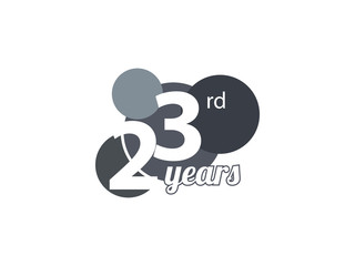 23rd year anniversary logo