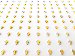 Gold arrow_3D rendering