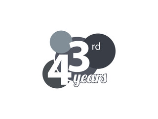 43rd year anniversary logo