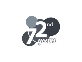 72nd year anniversary logo