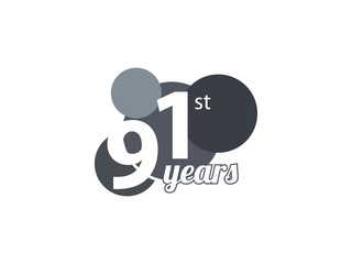 91st year anniversary logo