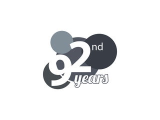 92nd year anniversary logo