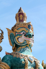 Traditional Thai style art at Wat Phra That Su Thon Mongkhon Khiri Samakkhi Tham, Phrae, Thailand