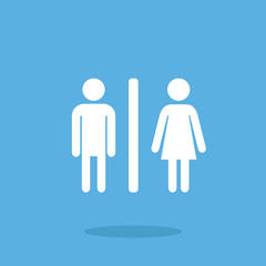 WC icon. Man and woman. Restroom vector icon
