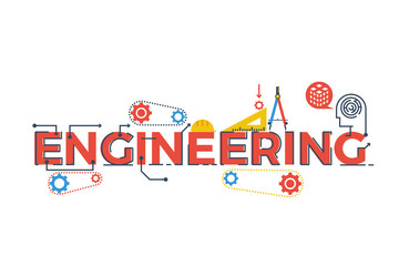 Engineering word illustration