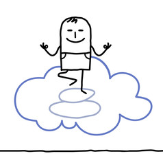 cartoon character and yoga