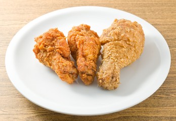 Fried Chicken Wings on A White Dish