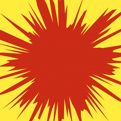 Comic style vector background. Pop art style explosion. Superher