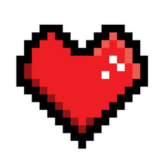 Obraz premium Heart in pixel style