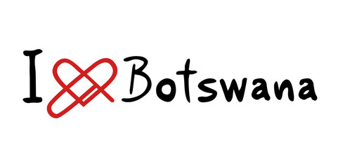 Botswana love icon