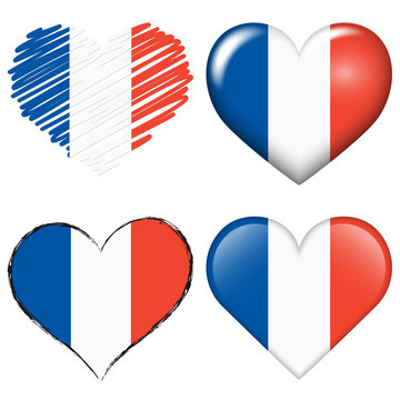 france europe soccer hearts collection