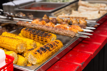 Delicious grilled corn on the cob