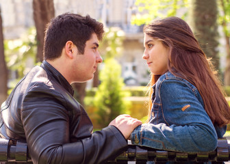 Fototapeta premium young couple outdoor