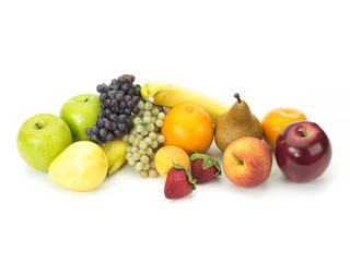 Isolated fruit on a white