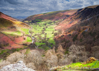 Colourful Hilly Landscape in Wales, UK