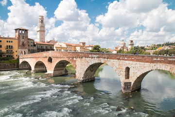 Obraz premium Vérone et le Ponte Pietra