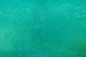 Background of old green paint plastic surface car / green rift texture