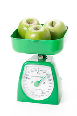 freshly picked apples measured