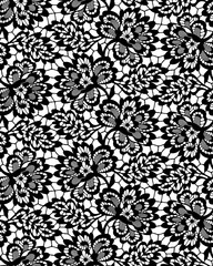 Black Lace Seamless Pattern