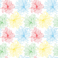 Fototapeta na wymiar Abstract flower seamless pattern background
