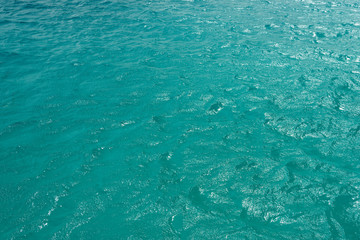 Blue water of the sea