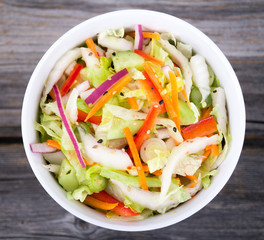 asian cabbage and lettuce salad