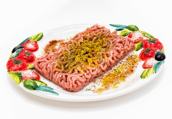 Turkey ground meat with various spices