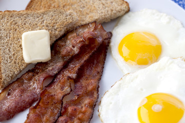 close-up cropped shot of a breakfast plate.