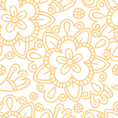 Seamless floral  pattern.Vector image. Doodle style.