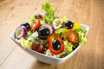 Ensalada hecha en casa