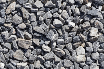 Crushed grey stones