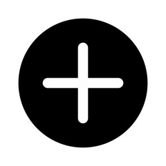 Fototapeta premium Add item / positive sign flat icon for apps and websites