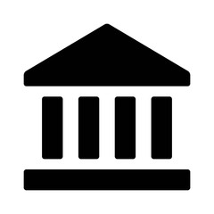 Wall street bank, online bank or financial institution flat icon for apps and websites