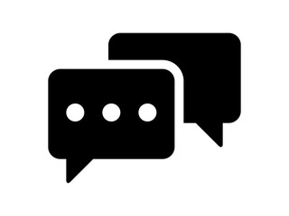 Chatting or messaging bubbles with dots flat icon apps and websites