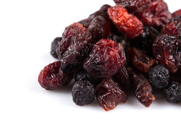 Dried cranberries, cherries and blueberries