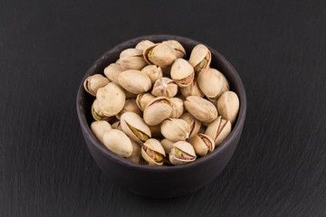 Pistachio nuts in bowl