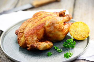 Brathähnchen mit Zitrone
