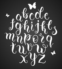 Hand drawn abc letters alphabet