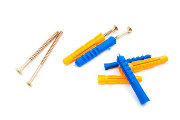 colored dowels and different screws