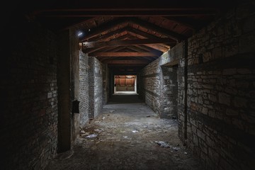 Fototapeta na wymiar Abandoned building interior