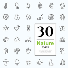 30 nature icons