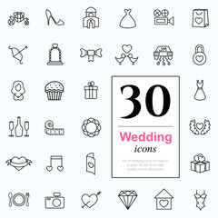 30 wedding icons