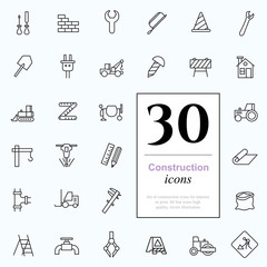 30 construction icons