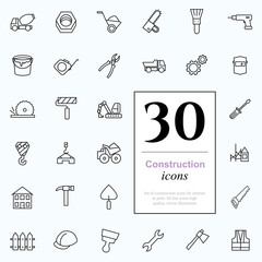 30 construction icons