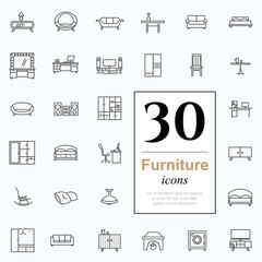 30 furniture icons