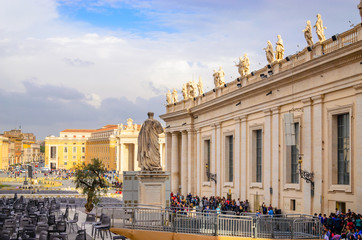 St. Peter's Square and Egyptian obelisk , Vatican City, Rome, Italy