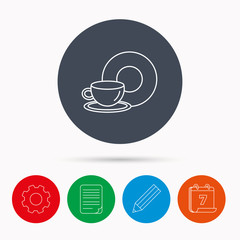 Coffee cup icon. Food and drink sign.