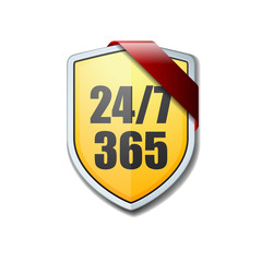 24/7 Shield sign